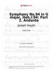 Sheet music, chords Joseph Haydn - Symphony No.94 in G major, Hob.I:94: Part 2. Andante