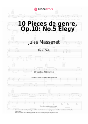Sheet music, chords Jules Massenet - 10 Pièces de genre, Op.10: No.5 Elegy