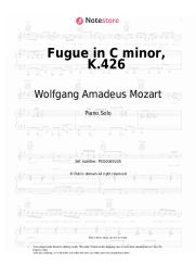 Sheet music, chords Wolfgang Amadeus Mozart - Fugue in C minor, K.426