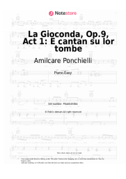 Sheet music, chords Amilcare Ponchielli - La Gioconda, Op.9, Act 1: E cantan su lor tombe