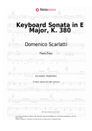 Sheet music, chords Domenico Scarlatti - Keyboard Sonata in E Major, K. 380