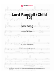 Sheet music, chords Folk song - Lord Randall