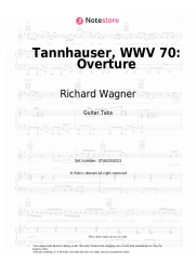 Sheet music, chords Richard Wagner - Tannhauser, WWV 70: Overture