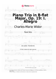 Sheet music, chords Charles-Marie Widor - Piano Trio in B-flat Major, Op. 19: I. Allegro