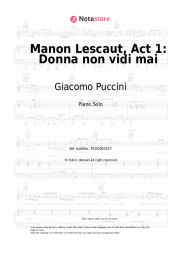 undefined Giacomo Puccini - Manon Lescaut, Act 1: Donna non vidi mai