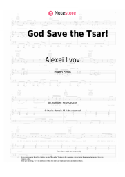Sheet music, chords Alexei Lvov - God Save the Tsar!