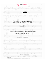 Sheet music, chords Carrie Underwood - Low