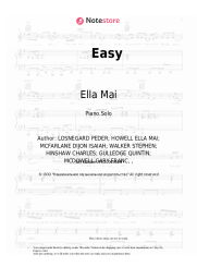 Sheet music, chords Ella Mai - Easy