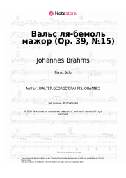 undefined Johannes Brahms - Waltz in A-Flat Major, Op. 39 No. 15