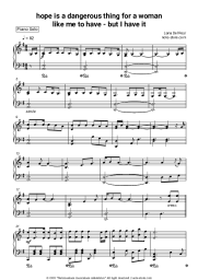 Sheet music, chords Lana Del Rey - hope is a dangerous thing for a woman like me to have - but i have it