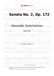 Sheet music, chords Alexander Gretchaninov - Sonata No. 2, Op. 172