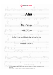 Sheet music, chords Bazfazer - Aha