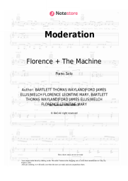 Sheet music, chords Florence + The Machine - Moderation