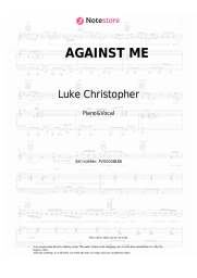 Sheet music, chords Luke Christopher - AGAINST ME