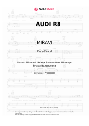 Sheet music, chords MIRAVI - AUDI R8