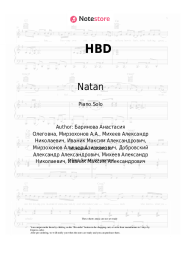 Sheet music, chords Natan, Pabl.A - HBD