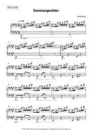 Sheet music, chords Pashanim - Sommergewitter