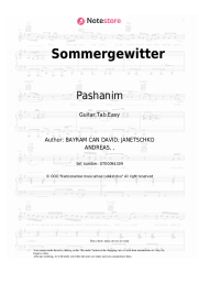 Sheet music, chords Pashanim - Sommergewitter