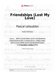 undefined Pascal Letoublon, Leony - Friendships (Lost My Love)