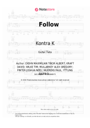 Sheet music, chords Kontra K, Sido, Leony - Follow