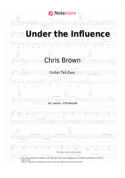 Sheet music, chords Chris Brown - Under the Influence