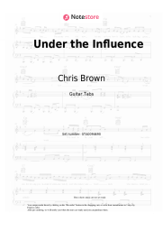 Sheet music, chords Chris Brown - Under the Influence