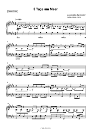 Sheet music, chords AnnenMayKantereit - 3 Tage am Meer