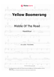 Sheet music, chords Middle Of The Road - Yellow Boomerang