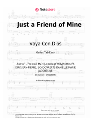 Sheet music, chords Vaya Con Dios - Just a Friend of Mine