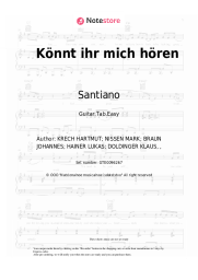 Sheet music, chords Santiano - Könnt ihr mich hören