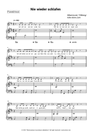 Sheet music, chords Silbermond, 1986zig - Nie wieder schlafen