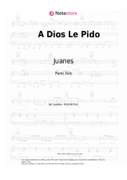 Sheet music, chords Juanes - A Dios Le Pido