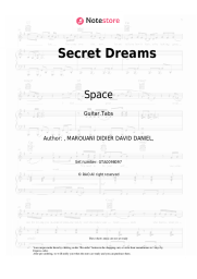 Sheet music, chords Space - Secret Dreams