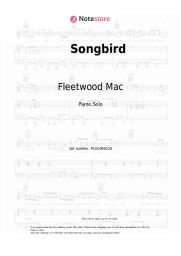 Sheet music, chords Fleetwood Mac - Songbird