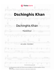 Sheet music, chords Dschinghis Khan - Dschinghis Khan