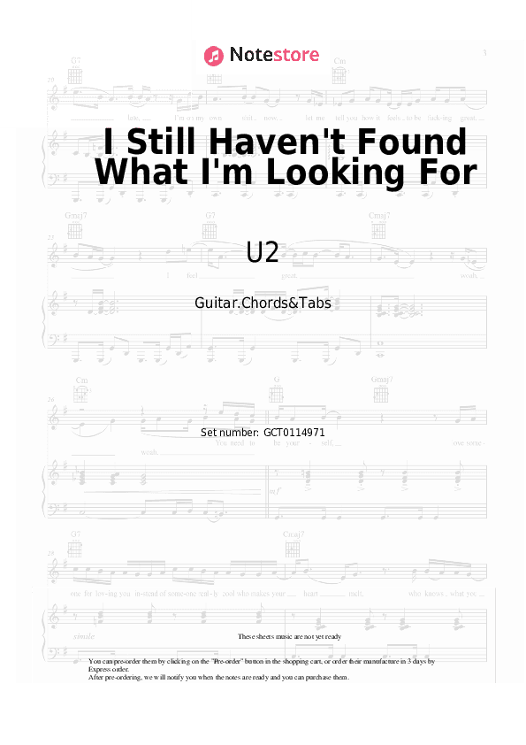 I Still Haven't Found What I'm Looking For - U2 Chords and Tabs - Guitar.Chords&Tabs