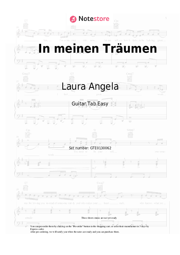 In meinen Träumen - Laura Angela Tabs Easy - Guitar.Tab.Easy