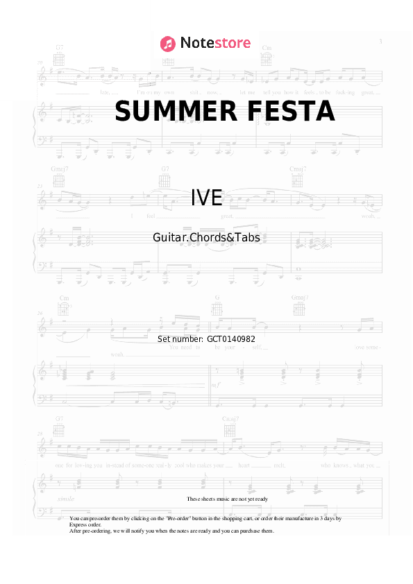 SUMMER FESTA - IVE Chords and Tabs - Guitar.Chords&Tabs