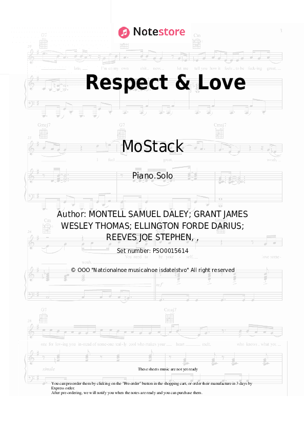 Respect & Love - MoStack Piano Sheet Music - Piano.Solo