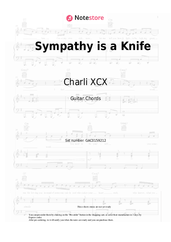 Sympathy is a Knife (Remix) - Charli XCX, Ariana Grande Chords - Guitar.Chords