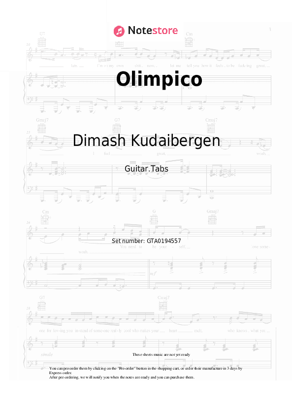 Olimpico - Dimash Kudaibergen Tabs - Guitar.Tabs