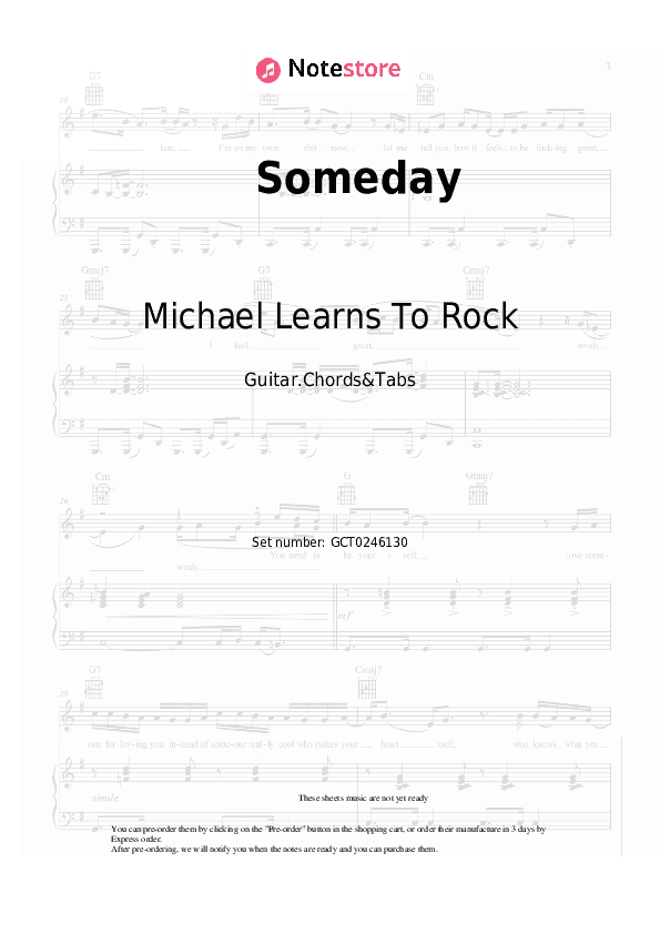 Someday - Michael Learns To Rock Chords and Tabs - Guitar.Chords&Tabs