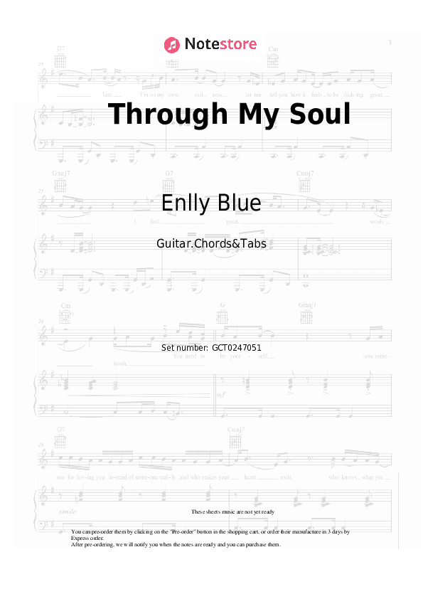 Through My Soul - Enlly Blue Chords and Tabs - Guitar.Chords&Tabs