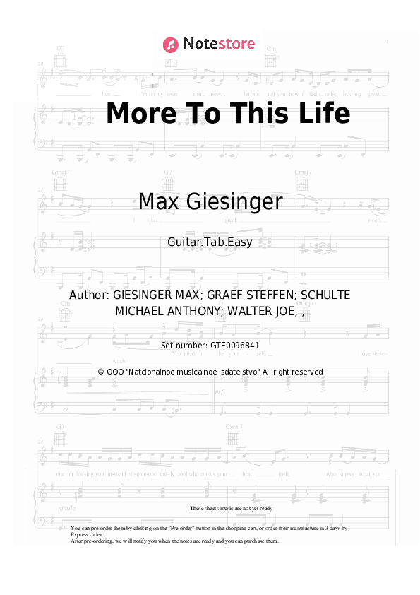 More To This Life - Max Giesinger, Michael Schulte Tabs Easy - Guitar.Tab.Easy