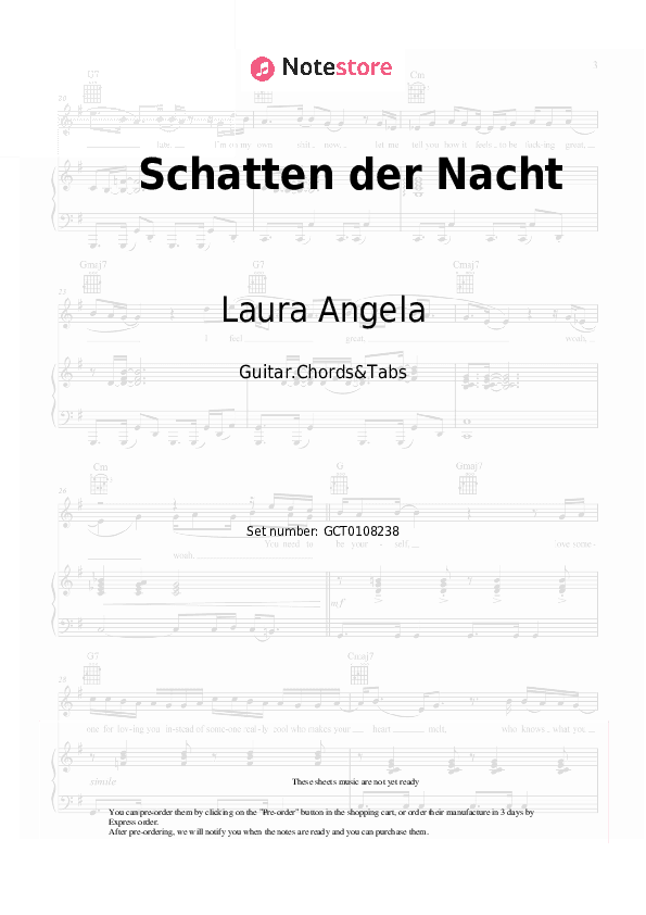 Schatten der Nacht - Laura Angela Chords and Tabs - Guitar.Chords&Tabs
