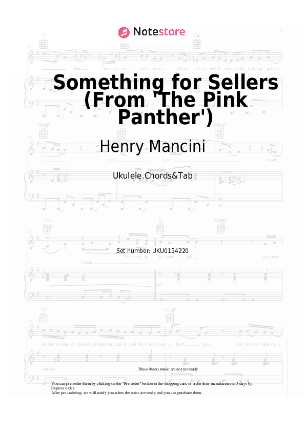 Something for Sellers (From 'The Pink Panther') - Henry Mancini Ukulele Sheet Music - Ukulele.Chords&Tab