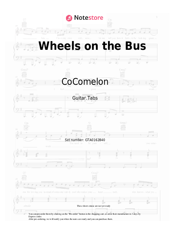 Wheels on the Bus - CoComelon Tabs - Guitar.Tabs