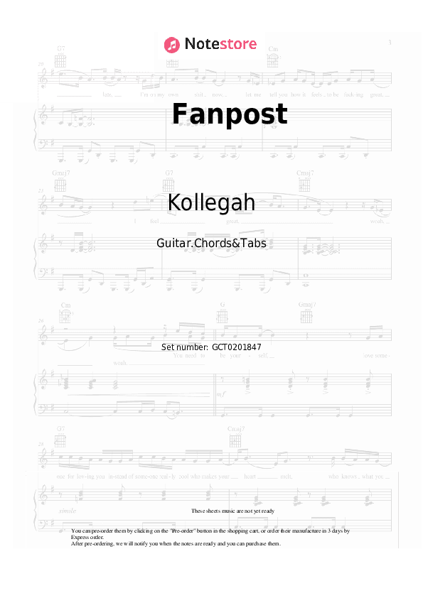 Fanpost - Kollegah Chords and Tabs - Guitar.Chords&Tabs