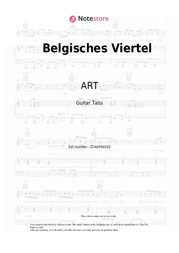 Belgisches Viertel - ART Tabs - Guitar.Tabs