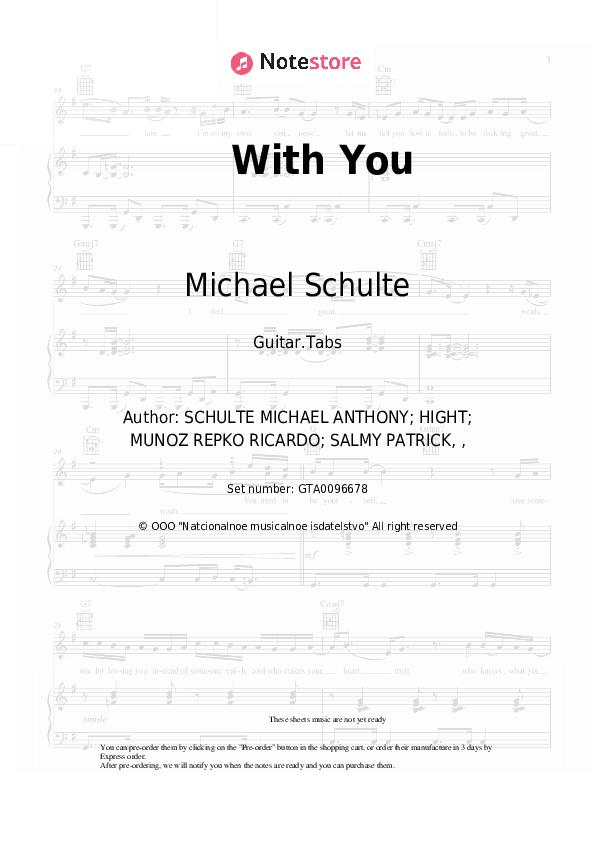 With You - Michael Schulte Tabs - Guitar.Tabs